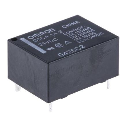 Omron Výkonové relé SPST Montáž na plošný spoj 15A 24V dc G5CA