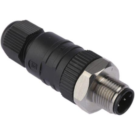 Kulatý konektor, počet kontaktů: 4, Kabel, velikost: M12 Lumberg Automation, pohlaví kontaktu: Vnější, orientace těla: