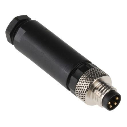 Kulatý konektor, počet kontaktů: 4, Kabel, velikost: M8 Lumberg Automation, pohlaví kontaktu: Vnější, orientace těla: