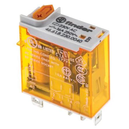 Finder Relé SPDT 16A 230V ac 46