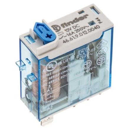Finder Relé SPDT 25A 12V dc 46
