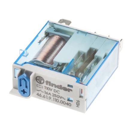 Finder Výkonové relé SPDT Montáž na plošný spoj 25A 110V dc 46