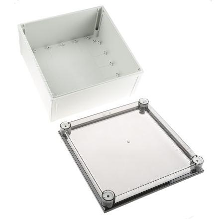Fibox Nástěnná krabice, řada: CAB PCQ IP66, IP67 Polykarbonát Šedá 298 mm Průhledné dveře 172 mm 298 mm