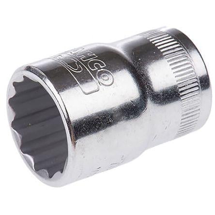 Zásuvka 1/2 in pohon 22 mm 12 bodů Čtvercový, celková délka: 39mm Bahco