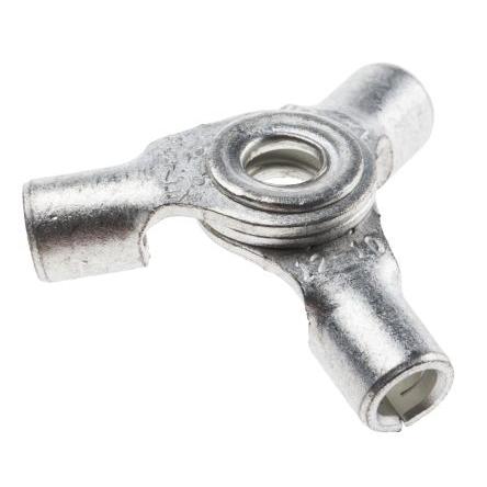 Očková koncovka, pokovení: Cín, 4 mm, Šedá, 75 °C, min. AWG: 12 AWG, max. AWG: 10 AWG, Neizolované, -40 °C, RS PRO
