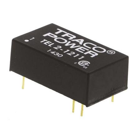 TRACOPOWER Měnič DC/DC TEL 2, výstup: 5V dc 1.5 kV dc, Vin 18V dc 400 mA, Vin 9V 2 W -40 °C 80 °C Montáž na plošný spoj