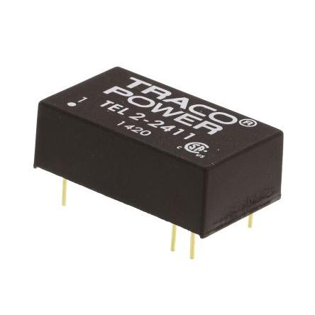 TRACOPOWER Měnič DC/DC TEL 2, výstup: 5V dc 1.5 kV dc, Vin 36V dc 400 mA, Vin 18V 2 W -40 °C 80 °C Montáž na plošný spoj