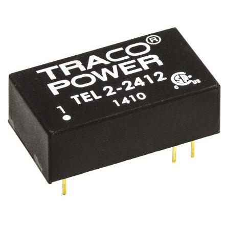 TRACOPOWER Měnič DC/DC TEL 2, výstup: 12V dc 1.5 kV dc, Vin 36V dc 165 mA, Vin 18V 2 W -40 °C 80 °C Montáž na plošný