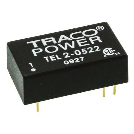 TRACOPOWER Měnič DC/DC TEL 2, výstup: 12V dc 1.5 kV dc, Vin 9V dc 85 mA, Vin 4.5V 2 W -40 °C 80 °C Montáž na plošný spoj