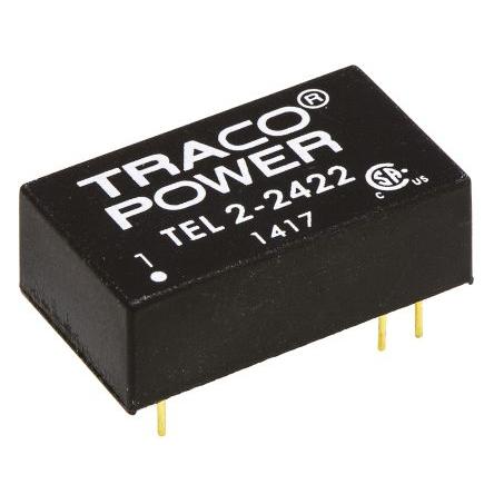 TRACOPOWER Měnič DC/DC TEL 2, výstup: 12V dc 1.5 kV dc, Vin 36V dc 85 mA, Vin 18V 2 W -40 °C 80 °C Montáž na plošný spoj