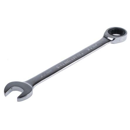 Kombinovaný ráčnový klíč Chromniklovaný 30 mm, celková délka: 402mm GearWrench