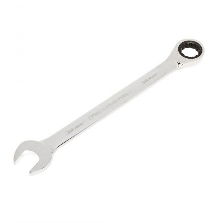 Kombinovaný ráčnový klíč Chromniklovaný 34 mm, celková délka: 460mm GearWrench