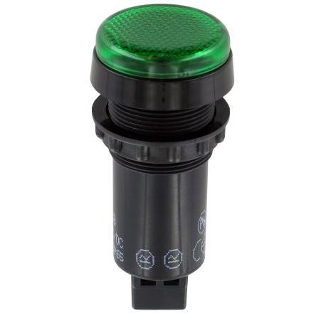 Indikátor pro montáž do panelu, řada: 951, typ žárovky: LED FASTON Sloan 12V 22 mm, IP65