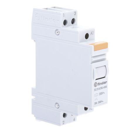 Finder Relé 2 NO Lišta DIN 20A 230V ac 22