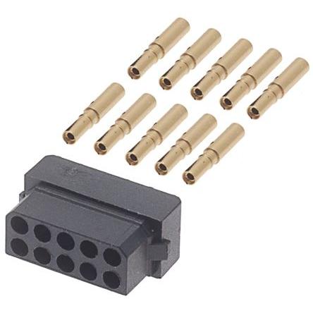HARWIN Sada konektorů PCB, řada: Datamate, obsahuje: 10kolíková zásuvka DIL samice, Krimpování, Sada konektoru
