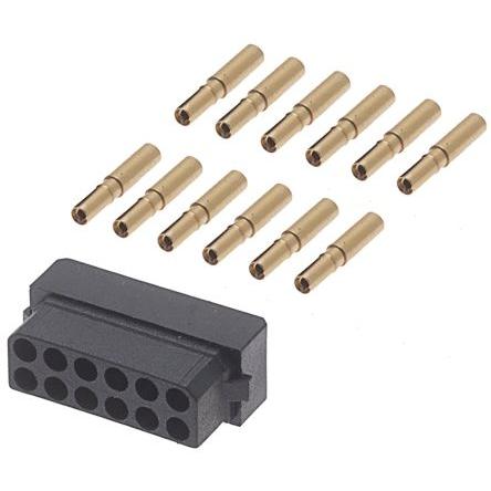 HARWIN Sada konektorů PCB, řada: Datamate, obsahuje: Krimpování, 12kolíková zásuvka DIL samice, Sada konektoru