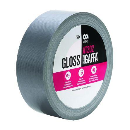 Gaffa páska Pryžová pryskyřice, Stříbrná Lesklý 50mm, délka: 50 m tloušťka 0.22 mm AT202 Advance Tapes
