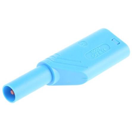 Hirschmann Test & Measurement Banánek, 4 mm, 1000V, 24A, Modrá, Vnější Šroubová, materiál kontaktu: Slitina berylia a