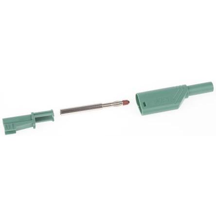 Hirschmann Test & Measurement Banánek, 4 mm, 1000V, 24A, Zelená, Vnější Šroubová, materiál kontaktu: Slitina berylia a