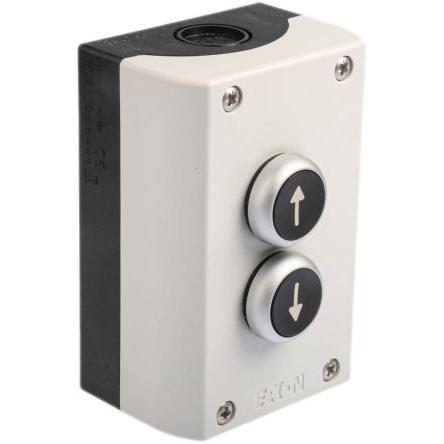 Eaton Zapouzdřené tlačítko Okamžité, řada: RMQ Titan M22 IP65 SPDT Černá Plastové, počet výřezů: 2 Šipka