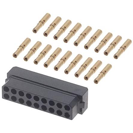 HARWIN Sada konektorů PCB, řada: Datamate, obsahuje: Krimpování, 18kolíková zásuvka DIL samice, Sada konektoru