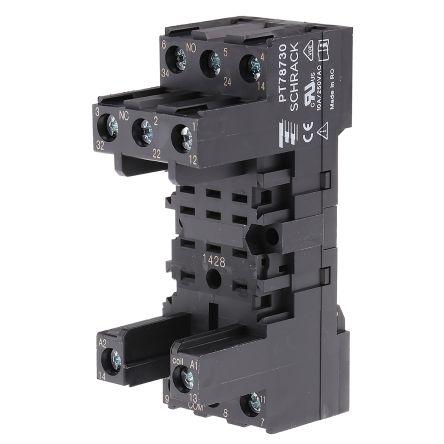 TE Connectivity Objímka relé pro Řada PT3 14 240V ac PT 78 Lišta DIN