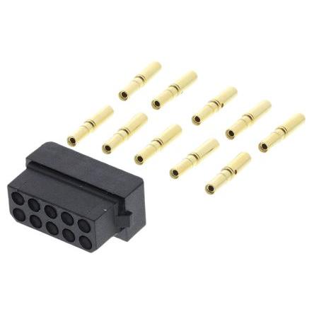 HARWIN Sada konektorů PCB, řada: Datamate, obsahuje: 10kolíková zásuvka DIL samice, Krimpování, Sada konektoru
