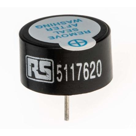 Součást piezoelektrického bzučáku 16V dc 3 V dc 80 dB, Průchozí otvor 11.5 mm Nepřetržité Interní RS PRO