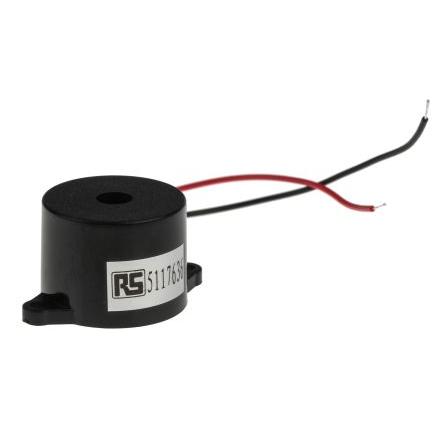 Součást piezoelektrického bzučáku 16V dc 3 V dc 90 dB, Montáž do panelu 17 mm Nepřetržité Interní 33 mm RS PRO