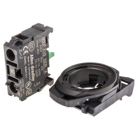 Allen Bradley Blok kontaktů, řada: 800F Blok kontaktů 1 NO 600V Šroub barva Bílá, Červená, Zelená