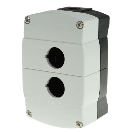 Pouzdro tlačítka, řada: 800F, průměr výřezu: 22 mm Šedá Plastové Allen Bradley, počet výřezů: 2