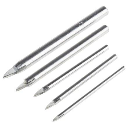 Sada bitů vrtáků, Rychlořezná ocel, počet kusů: 5 Sklo RS PRO Zdění, max. velikost: 8 mm, min. velikost: 4 mm