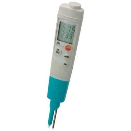 pH metr, číslo modelu: 206-pH1 Starter Set Testo, přesnost pH: ±0.02 pH, rozlišení pH: 0.01 pH 14 pH, rozsah teploty: 60