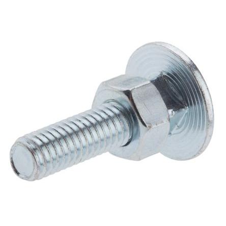RS PRO Vratový šroub, Lesklý zinek, Ocel, Metrické, délka: 25 mm, délka: 100 mm