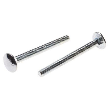 RS PRO Vratový šroub, Lesklý zinek, Ocel, Metrické, délka: 65 mm, délka: 100 mm