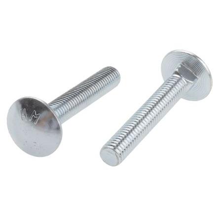 RS PRO Vratový šroub, Lesklý zinek, Ocel, Metrické, délka: 75 mm, délka: 100 mm