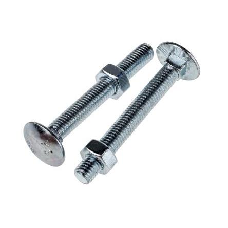 RS PRO Vratový šroub, Lesklý zinek, Ocel, Metrické, délka: 75 mm, délka: 100 mm