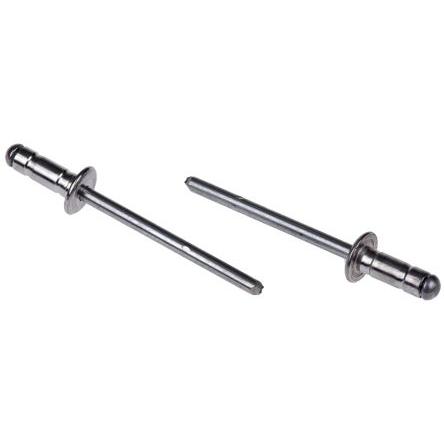 POP Nýt, Hliník, délka nýtu: 10.5 mm, Obyčejný Ocel Slepý, průměr nýtu: 4 mm