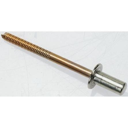 Pop Rivets Nýt, Nerezová ocel, délka nýtu: 12.5 mm, Obyčejný Nerezová ocel Slepý, průměr nýtu: 4.8 mm