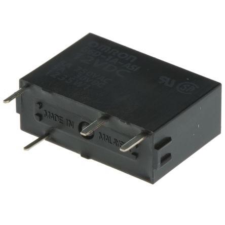 Omron Výkonové relé SPST Lišta DIN 5A 12V dc G6D