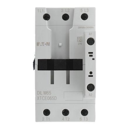 Eaton 1 NO Stykač napětí ve vinutí 230V ac 3pólový 65 A 400V ac 30 kW s 3 NO kontakty 230V ac Řízení motoru, Reverzační,