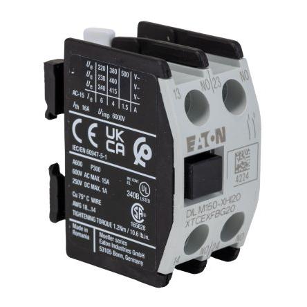 Eaton Pomocný kontakt 2 NO 2 Přední upevnění, rozsah: DILM40 - DILM170 s Šroub 16 A 220 V dc, 500V ac