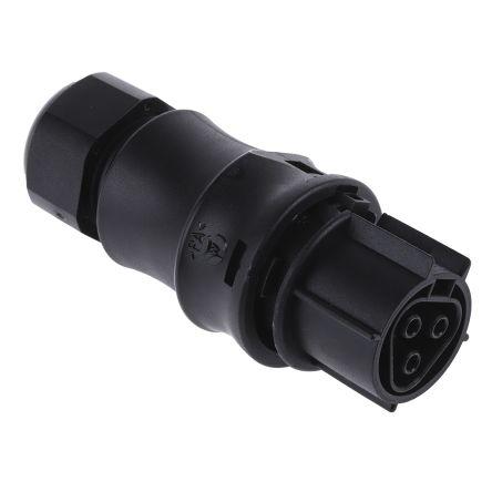 Wieland Konektor pro osvětlení, řada: RST20i3 Kabel Vnitřní Kulatý konektor Šroubová 20A, IP68 barva Černá, formát pólů: