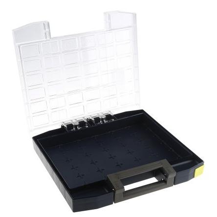 Přihrádková krabice 10 přihrádek Modrá, Polystyren, Polykarbonát, Polypropylen 55 mm x 354mm x 323 mm Raaco