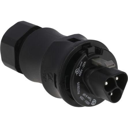 Wieland Konektor pro osvětlení, řada: RST20i3 Kabel Vnější Kulatý konektor Šroubová 20A, IP68 barva Černá, formát pólů: