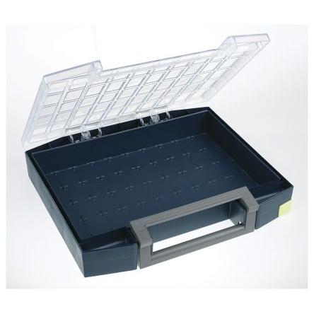 Přihrádková krabice 9 přihrádek Šedá, Polypropylen, Polykarbonát Nastavitelné přepážky 78 mm x 421mm x 361 mm Raaco