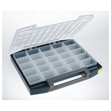 Přihrádková krabice 25 přihrádek Modrá, Polykarbonát, Polypropylen 55 mm x 421mm x 361 mm Raaco