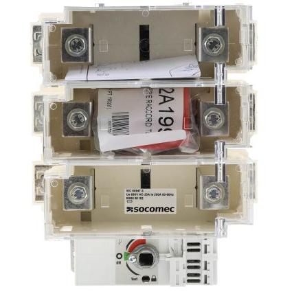 Socomec Pojistka odpojovač spínače, řada: FUSERBLOC 3pólový 200 A 200A velikost pojistky B1-B2