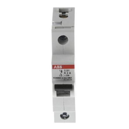 ABB Miniaturní jistič, rozsah: System Pro M Compact 1pólový 2A vypínací výkon 6 kA, charakteristika: Typ K, rozsah: