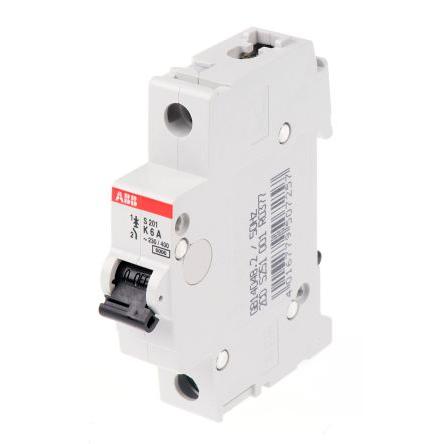 ABB Miniaturní jistič, rozsah: System Pro M Compact 1pólový 6A vypínací výkon 6 kA, charakteristika: Typ K, rozsah: